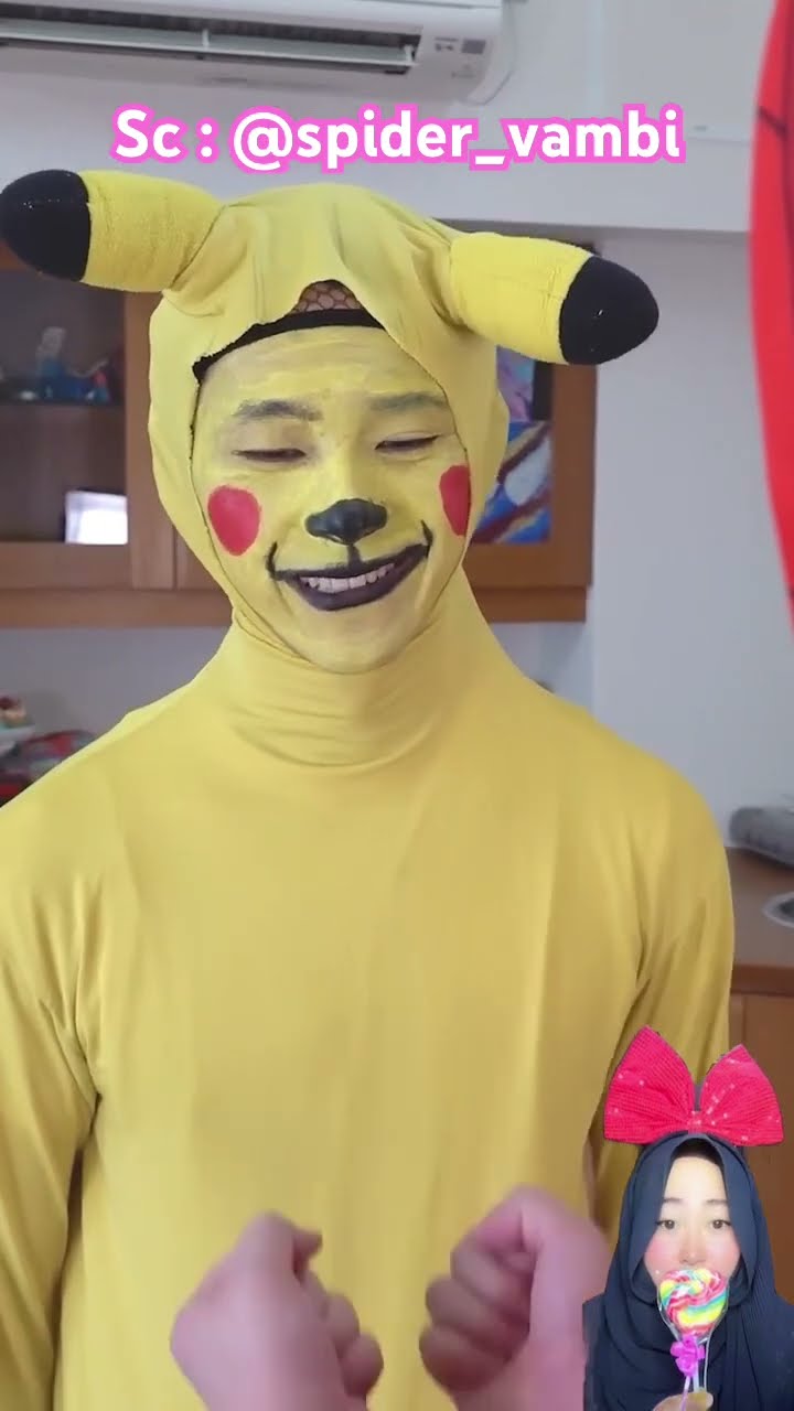 SPIDY NAKAL JADI PIKA TANGKAP ⁉️tapi koq malah Pika yang di Borgol ? @spider_vambi #shorts #funny