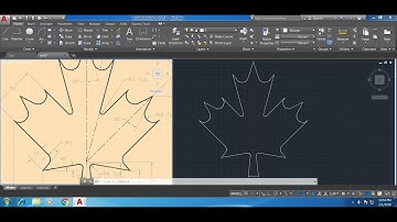 How to draw a maple leaf in AutoCAD fast and easy tutorial