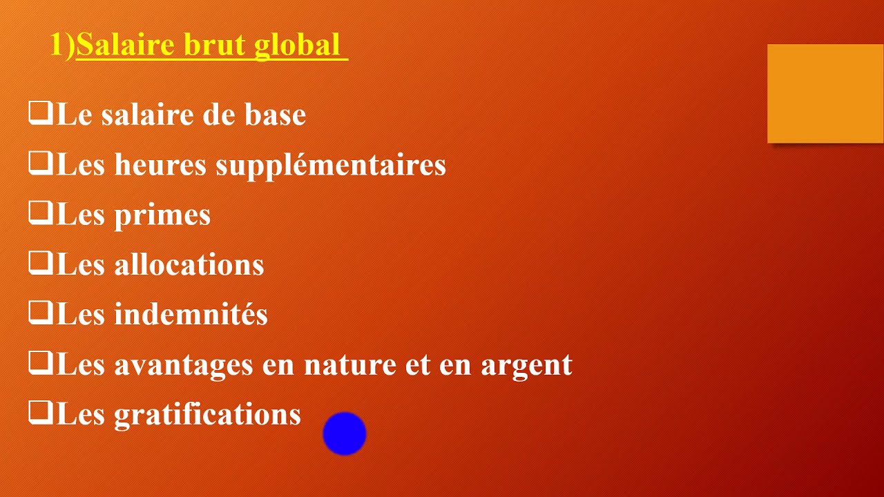 le salaire brut Global