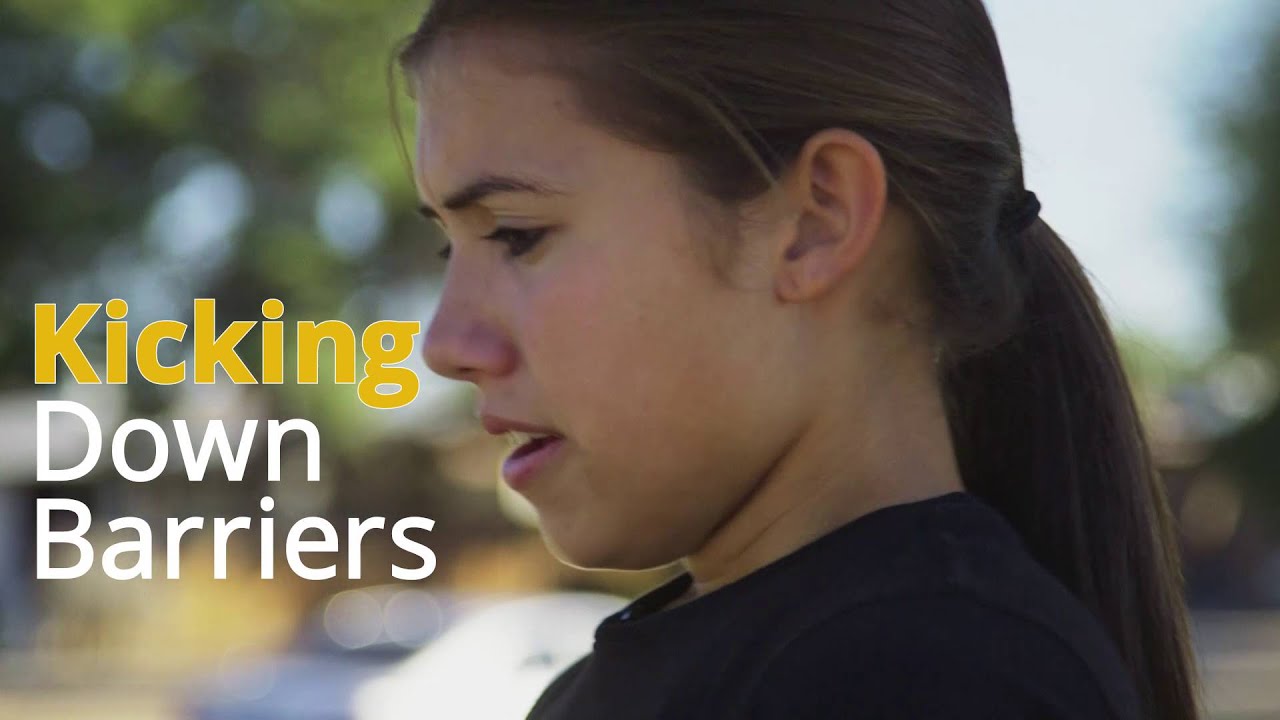 Yes, the kicker is a girl. Deal with it, she's really good.