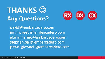 RAD Studio Berlin Enterprise Webinar Part 7 - Closing slides for the webinar