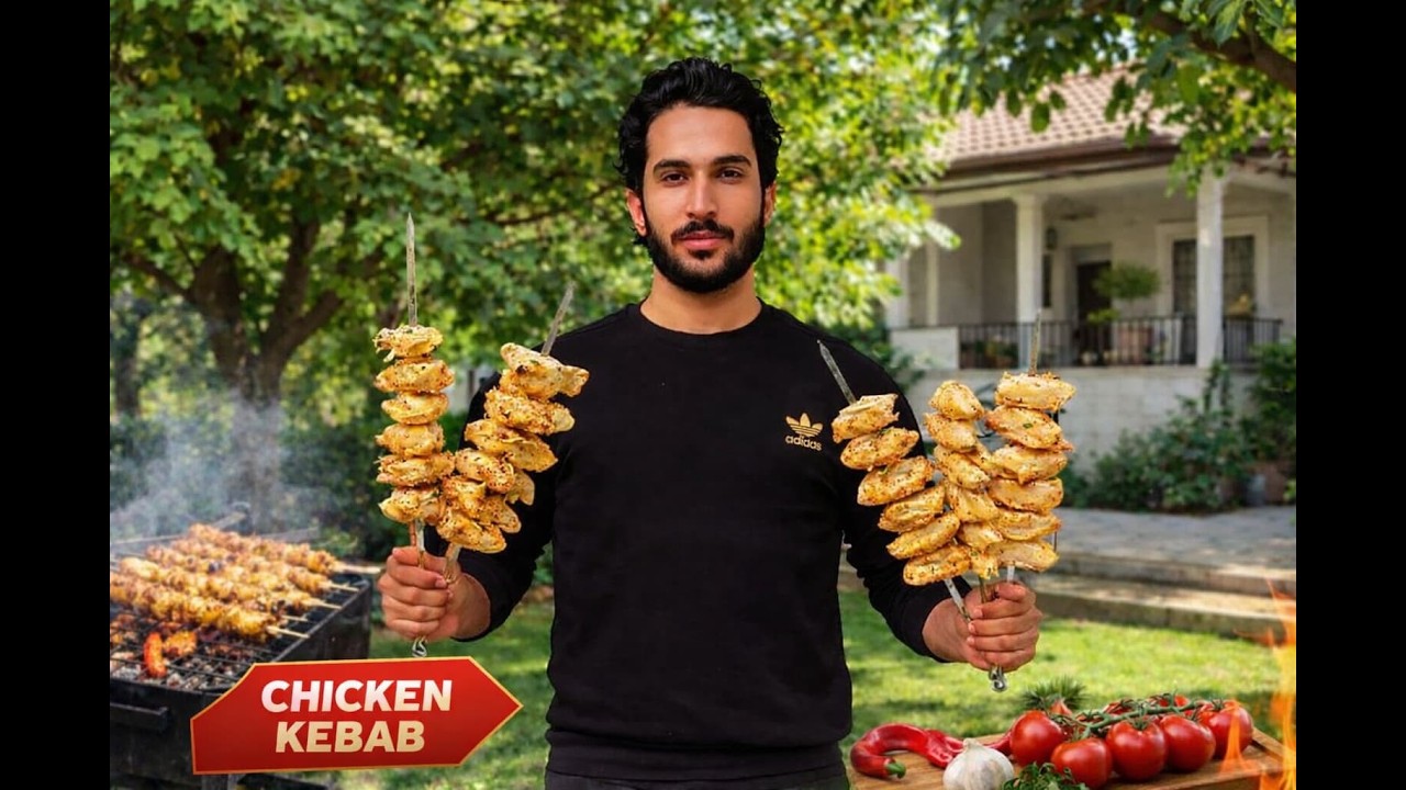 Juicy Chicken Kebab on Fire | Outdoor Cooking in Nature 🔥