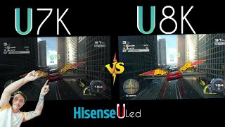 Hisense U8K vs U7K comparativa!  Tenconogia ULED, Miniled