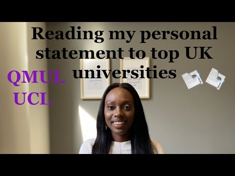 Reading my Personal Statement to UCL | Tips for an outstanding personal statement