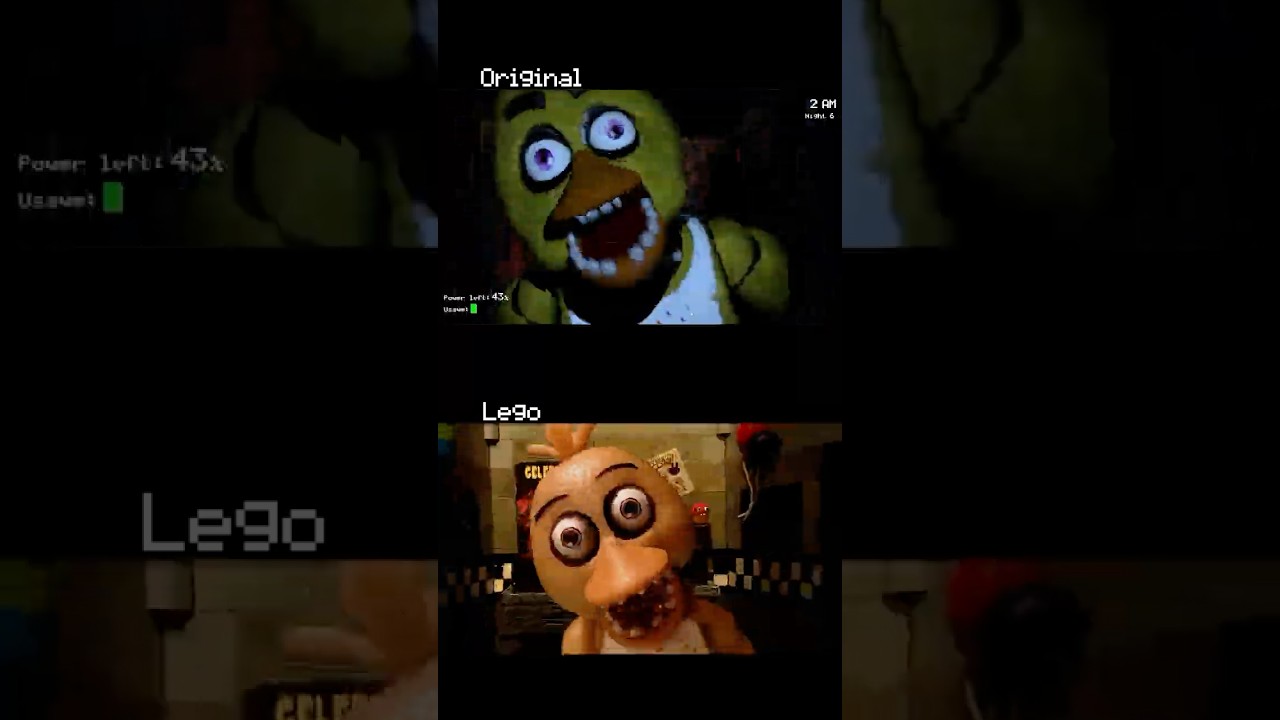 LEGO FNAF CHICA'S JUMPSCARE | JUMPSCARE COMPARISON #shorts