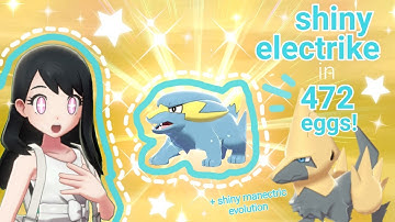 ♡ SHINY ELECTRIKE - in 472 eggs! + SHINY MANECTRIC EVOLUTION! (pokemon sword) ♡