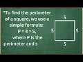 🤯💯 find the perimeter of a square. #shorts #perimeterofsquare #perimeter #square #maths #find