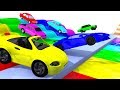 Colors With Street Vehicles - Colors With Paints Trucks - Colors For Children - OFFICIAL LIVE