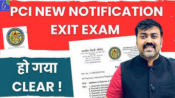🚨 PCI New Notice OUT Pharmacy Council of India D Pharma Exit Exam 2025-26 Latest Update Full Details