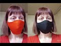 МАСКА  для лица из ткани Своими Руками / Многоразовая защитная черная маска / Мастер Класс