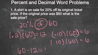 Percent and Decimal Word Problems