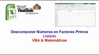 Descomponer Números en sus Factores Primos VBA (Lista) screenshot 4