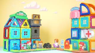Magformers Town Bank Set - видеообзор набора