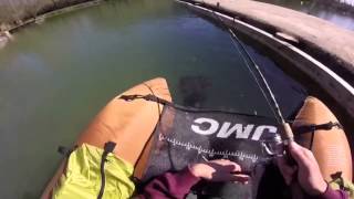 Pêche du carnassier en float tube (JMC Raptor)| Gopro HD