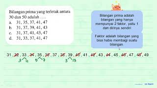 The prime numbers between 30 and 50 are 31,35,37,41,47 a. b: 31,37,39,41,43 31,37,41...