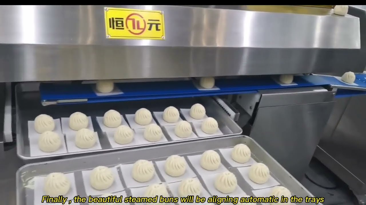 Steamed bun production line with high-speed flower-grabbing machine