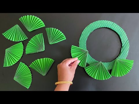 Beautiful Green Wall Hanging Craft / Paper Craft For Home Decoration /Paper Flower Wall Hanging /DIY