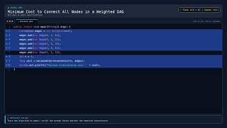 [Coding] Minimum Cost to Connect All Nodes in a Weighted DAG — Java DSA Prep