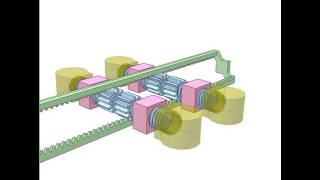 Mechanism for moving thread core of a plastic injection mold 3