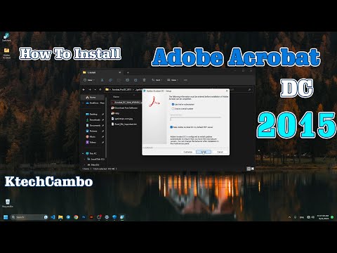 How to install Adobe Acrobat DC 2015 for windows 10/11 - step by step #ktechcambo