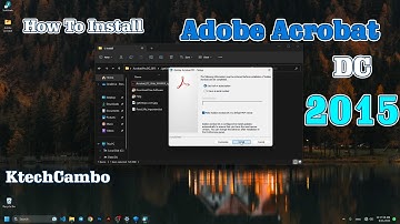 How to install Adobe Acrobat DC 2015 for windows 10/11 - step by step  #ktechcambo