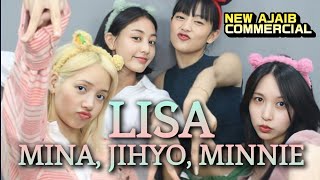 Lisa, Twice Mina & Jihyo, (G)I-IDLE Minnie Together in Gangnam x Ajaib New Commercial