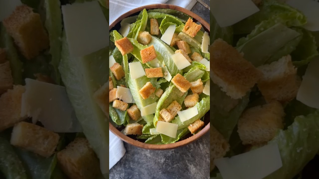 Homemade Caesar Salad (Dressing from Scratch!)