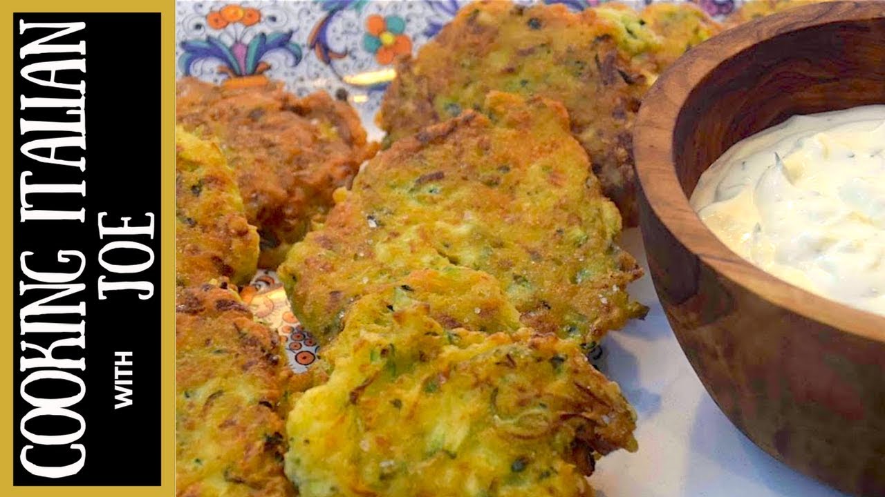 Fried Zucchini Fritters | Cooking Italian with Joe
