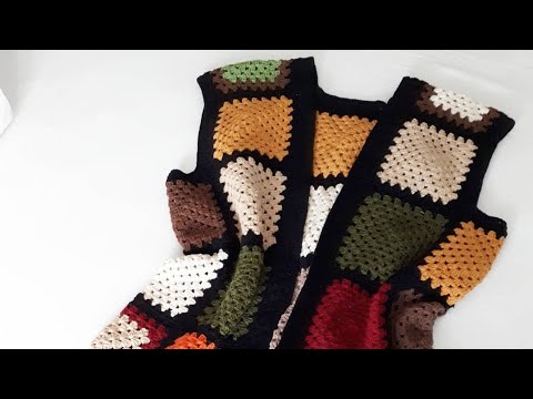 Motifli yelek yapımi / /fabricación de chalecos estampados/patterned vest making /Crochet Vest