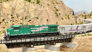 ScaleTrains Ferrosur GE AC4400CW 4403 with an Athearn covered hopper CEMEX train at NCMRS Vol.1