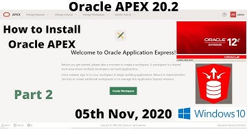 Oracle APEX 20.2 Installation part 2 8K