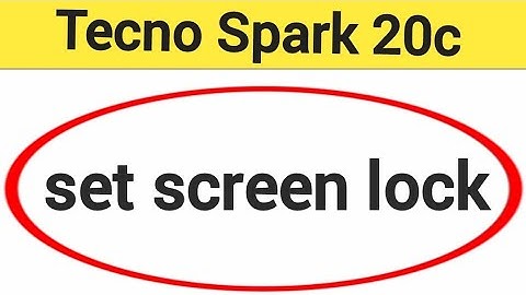 Tecno Spark 20c me screen lock kaise Lagaye, how to set screen lock