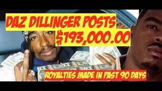 Celebrity Daz Dillinger Shows $190,000.00 in Royalties From Last 90 Days. GETTING MONEY! | JordanTowerNews Profile