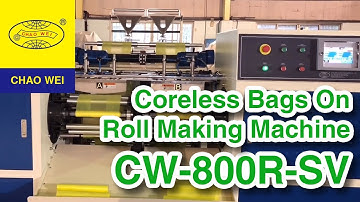Fully Automatic High Speed 2 Lines Coreless Trash Bag On Roll Machine by 6 Servo Motors Control