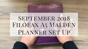 SEPTEMBER PLANNER SET UP | FILOFAX MALDEN A5