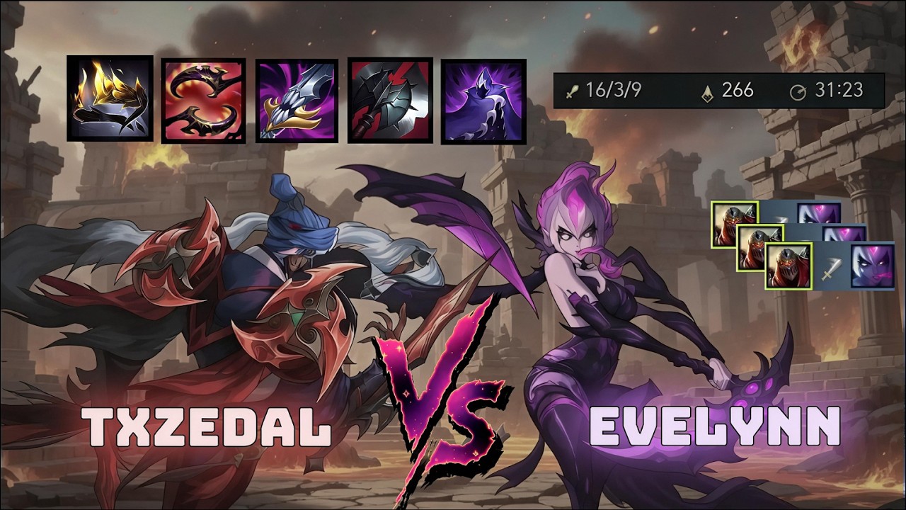 Road To GrandMaster - Zed Vs Evelynn - Jungle Gap 3Lv