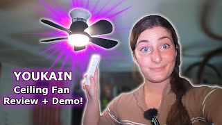 YOUKAIN Ceiling Fan Review + Demo!