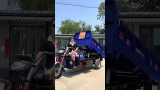 Electric tricycle with self-dumping and registration of three-ton project electric tricycle