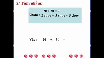 Toán: Cộng các số tròn chục - Lớp 1- Tuần 24(Tiểu học Tân Tạo)