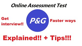 P&G online Assessment 2022: Tricks and Explanation