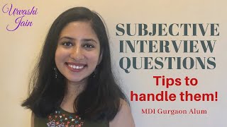 20 Subjective Questions YOU MUST prepare before any interview!! | Top BSchool Prep trick by Urvashi Jain 6,238 views 4 years ago 17 minutes