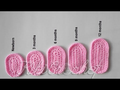 Crochet Sole for Baby Slippers - 5 