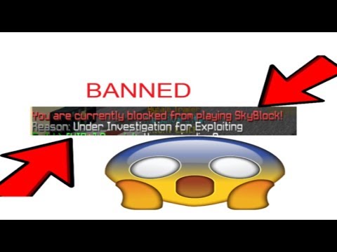 dupe glitch got me banned from hypixel skyblock