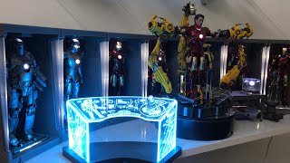 Ironman Collection Part 1 with ZD hall of armor + Suit up Gantry + acrylic desk and more..