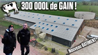 300 000L de LAIT en PLUS grâce à son NOUVEAU BATIMENT LAITIER !