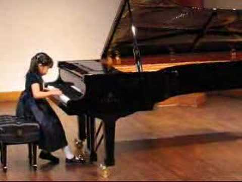 Annie (8) plays Bach Invention No. 13, BWV 784  (Kids Piano)