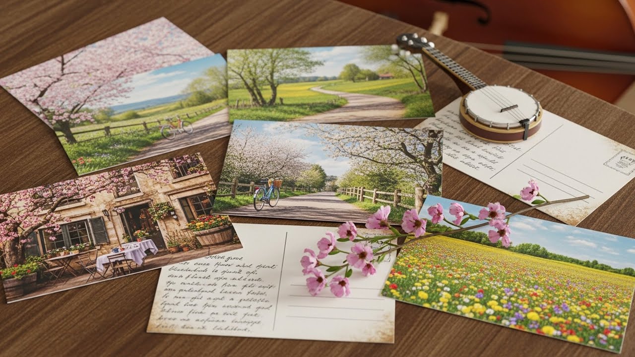 Postcards in Spring | Indie Folk Acoustic, Banjo Love Song & Countryside Vibes