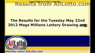 Mega Millions Lottery Drawing Results for May 22, 2012
