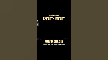 Export - Import Powergrades in DaVinci Resolve [ How To Tutorial ]