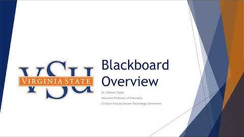VSU Welcome Session 2020 Blackboard Introduction